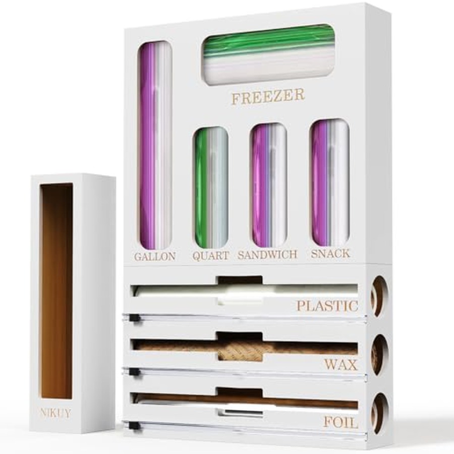 Food Snacks Label - Kitchen Drawer Organizer for Bamboo Foil