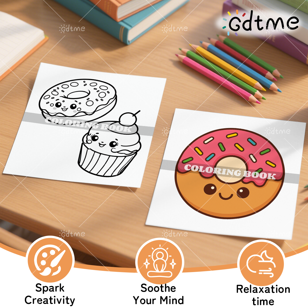 FOOD SNACKS & SWEETS Themed Co - Food Snacks Coloring Book recensie en prijs