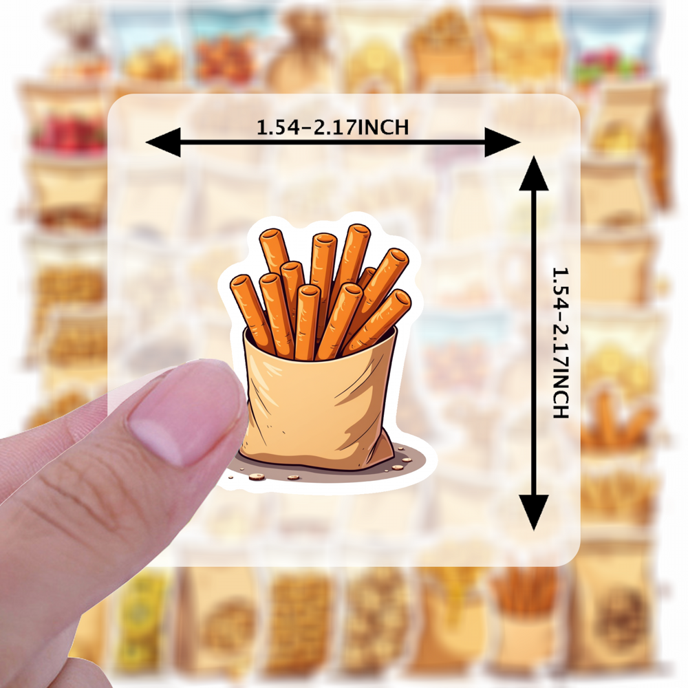 35pcs-100pcs Decals  crunchy S - Food Snacks Label recensie en prijs