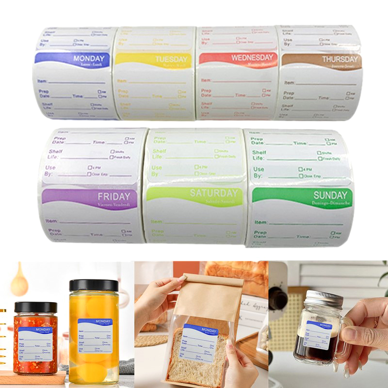 250Pcs/Roll Kitchen Date Food  - Food Snacks Label recensie en prijs