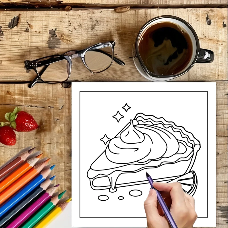 Easy Food and Snacks Coloring  - Food Snacks Coloring Book recensie en prijs