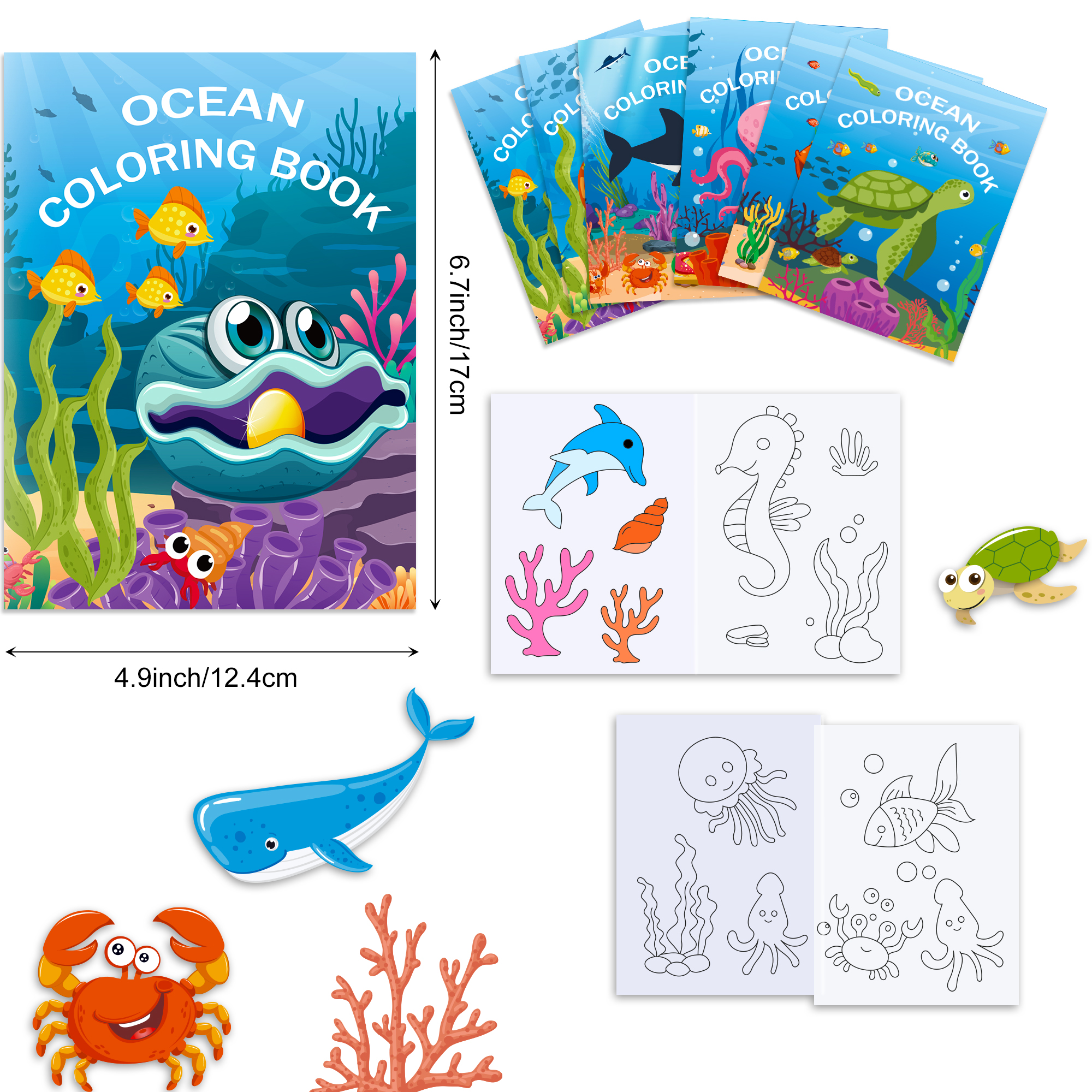16pcs Cartoon Underwater World - Food Snacks Coloring Book recensie en prijs
