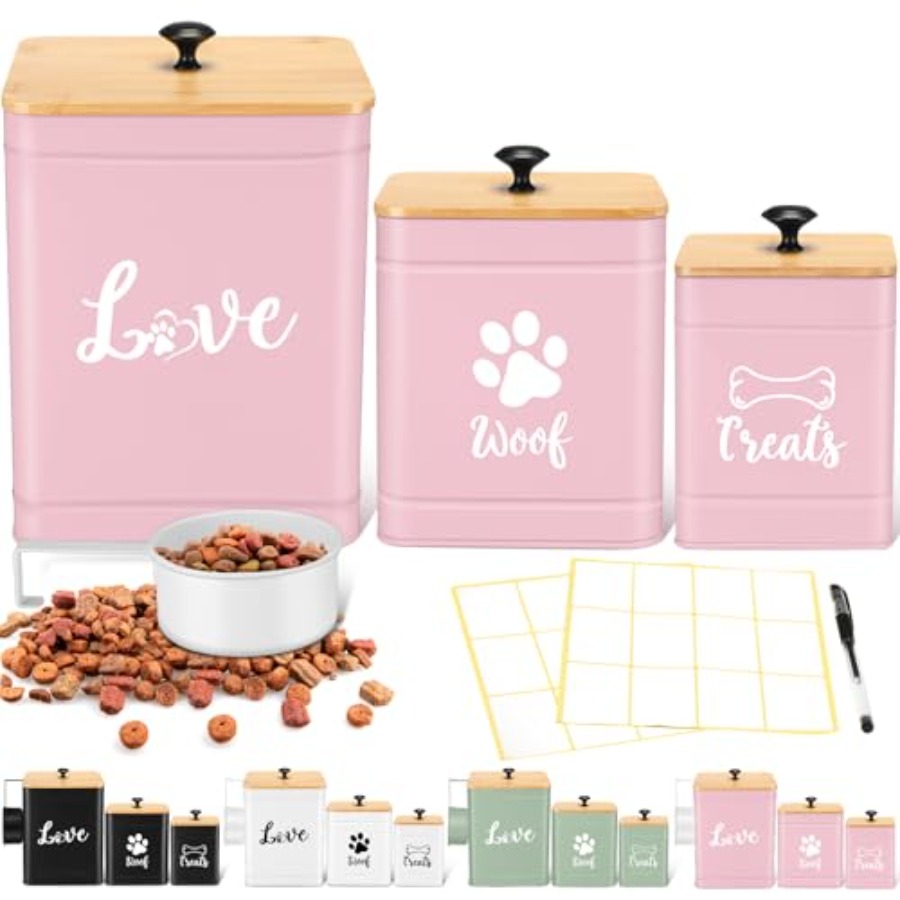 Metal Dog Treat Containers Set - Food Snacks Label recensie en prijs