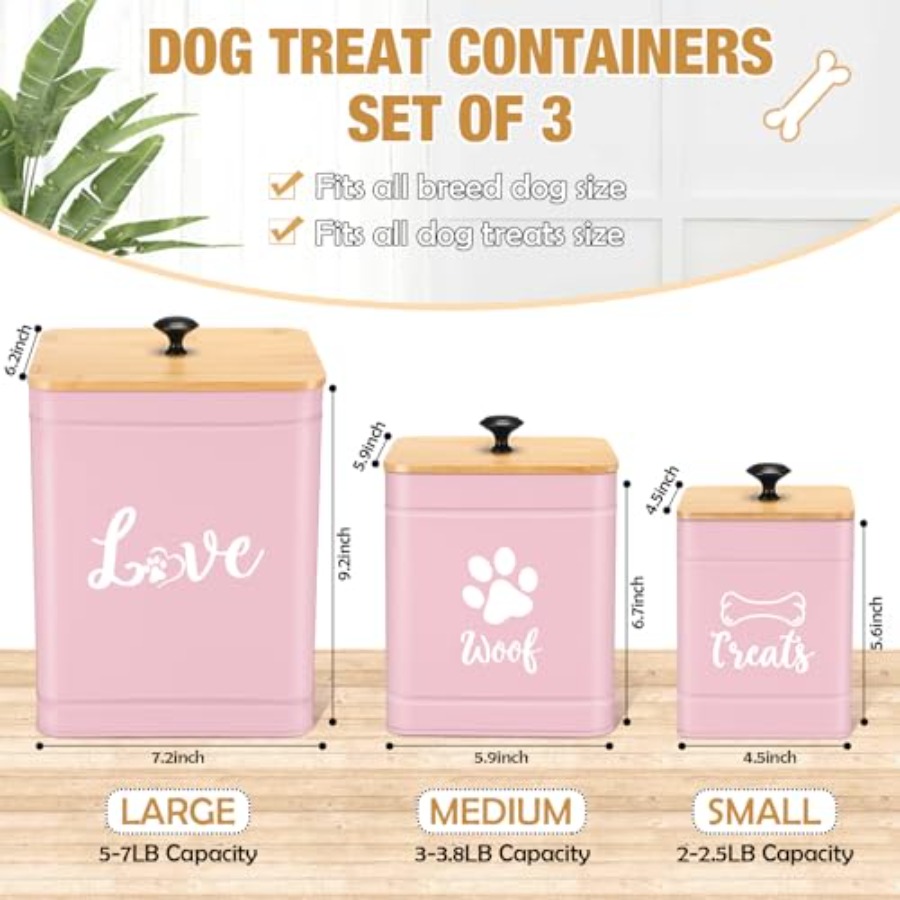 Metal Dog Treat Containers Set - Food Snacks Label recensie en prijs