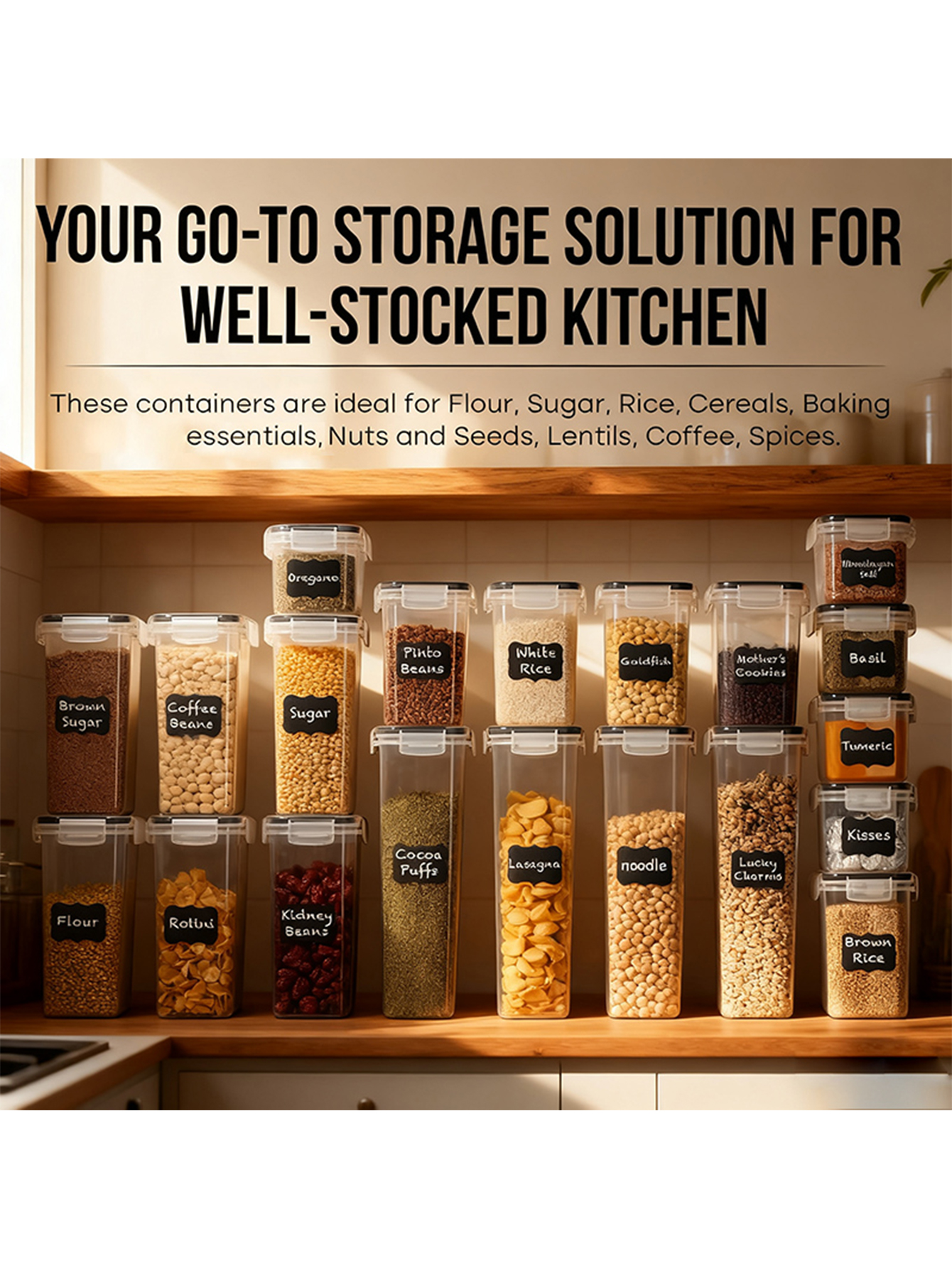 30PCS-Airtight storage bins, m - Food Snacks Label recensie en prijs