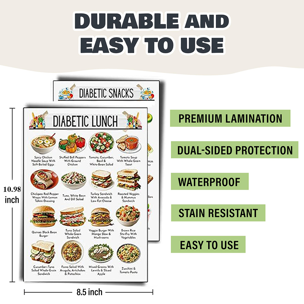 12pcs Diabetic Meal Planner Un - Food Snacks Options recensie en prijs