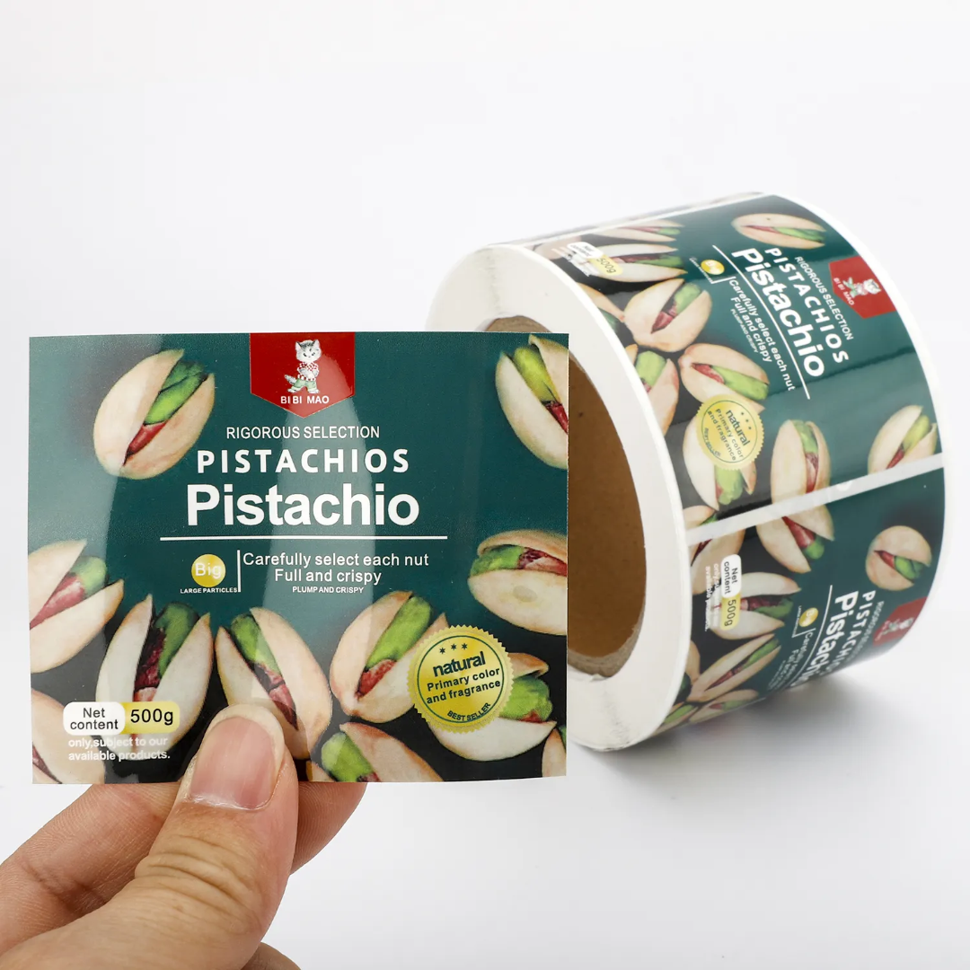 Custom snack stickers, nuts, d - Food Snacks Label recensie en prijs