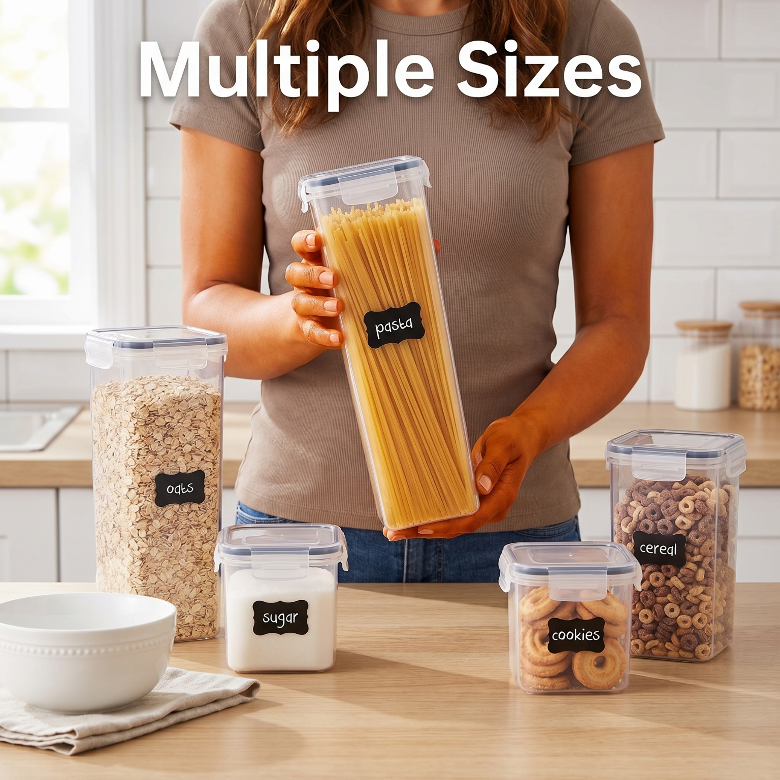 24 Pack Airtight Cereal Storag - Food Snacks Label recensie en prijs