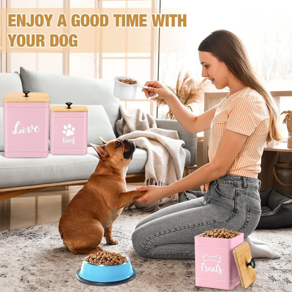 Dog Treat Containers Set of 3  - Food Snacks Label recensie en prijs