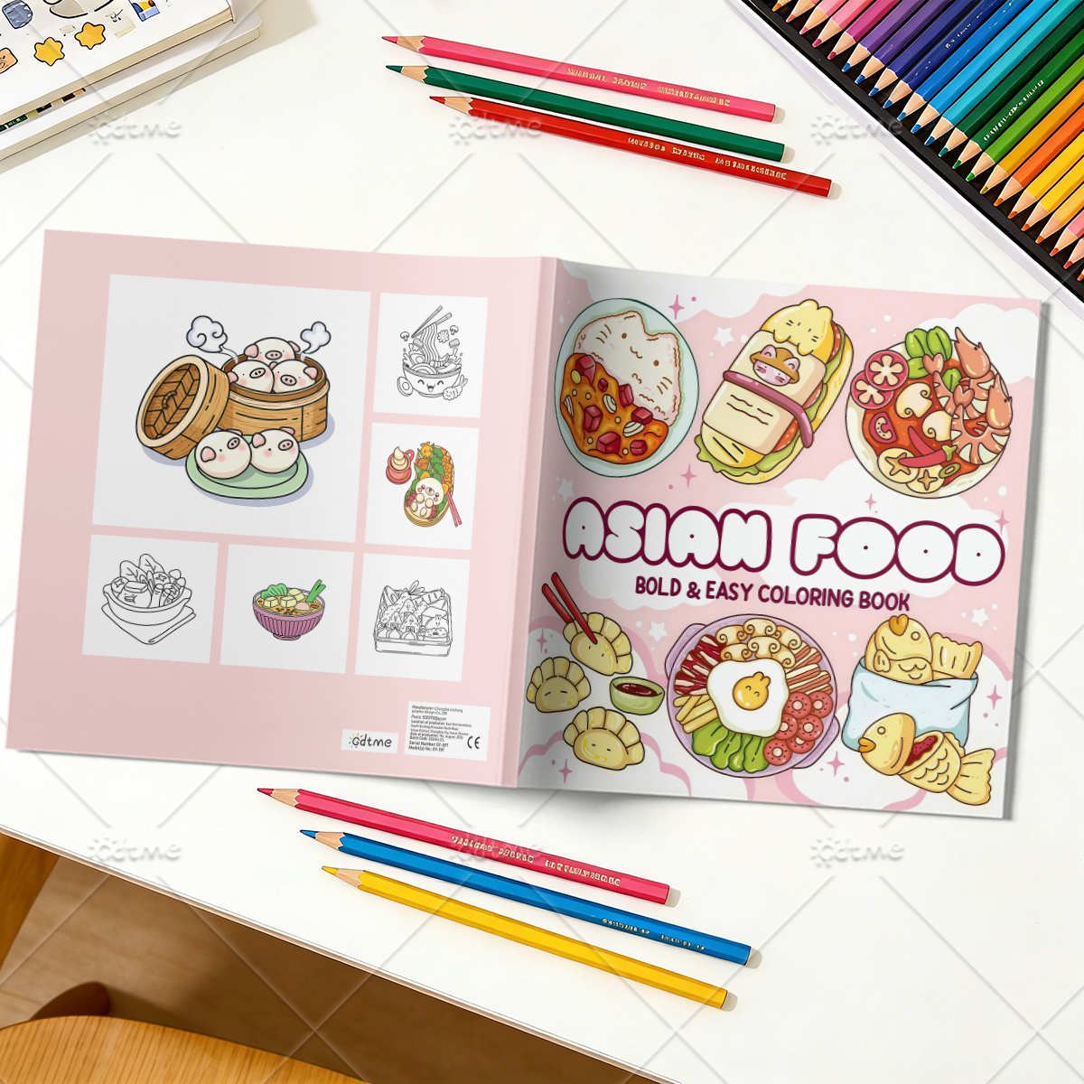ASIAN Food Bold-easy Patterns  - Food Snacks Coloring Book recensie en prijs
