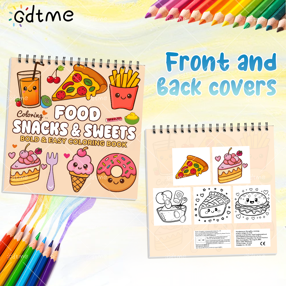 FOOD SNACKS & SWEETS Themed Co - Food Snacks Coloring Book recensie en prijs