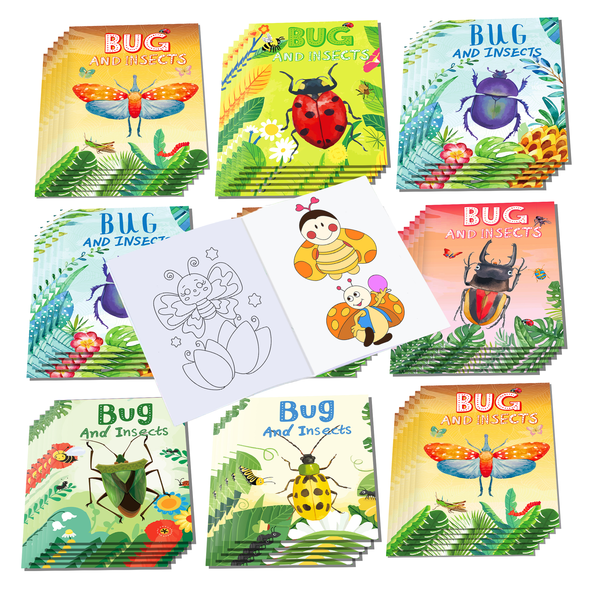 12pcs Cartoon Insect Bug Sprin - Food Snacks Coloring Book recensie en prijs