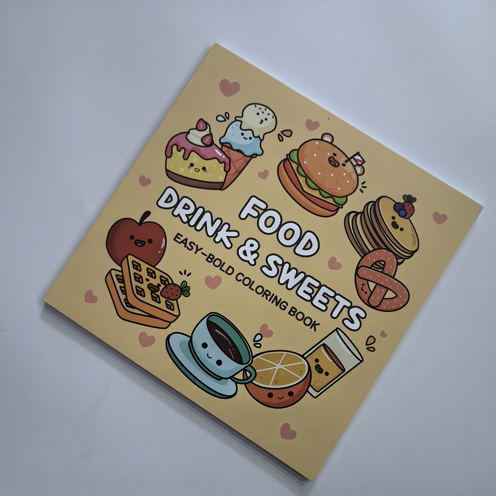 Food Drink & Sweets Easy-bold  - Food Snacks Coloring Book recensie en prijs