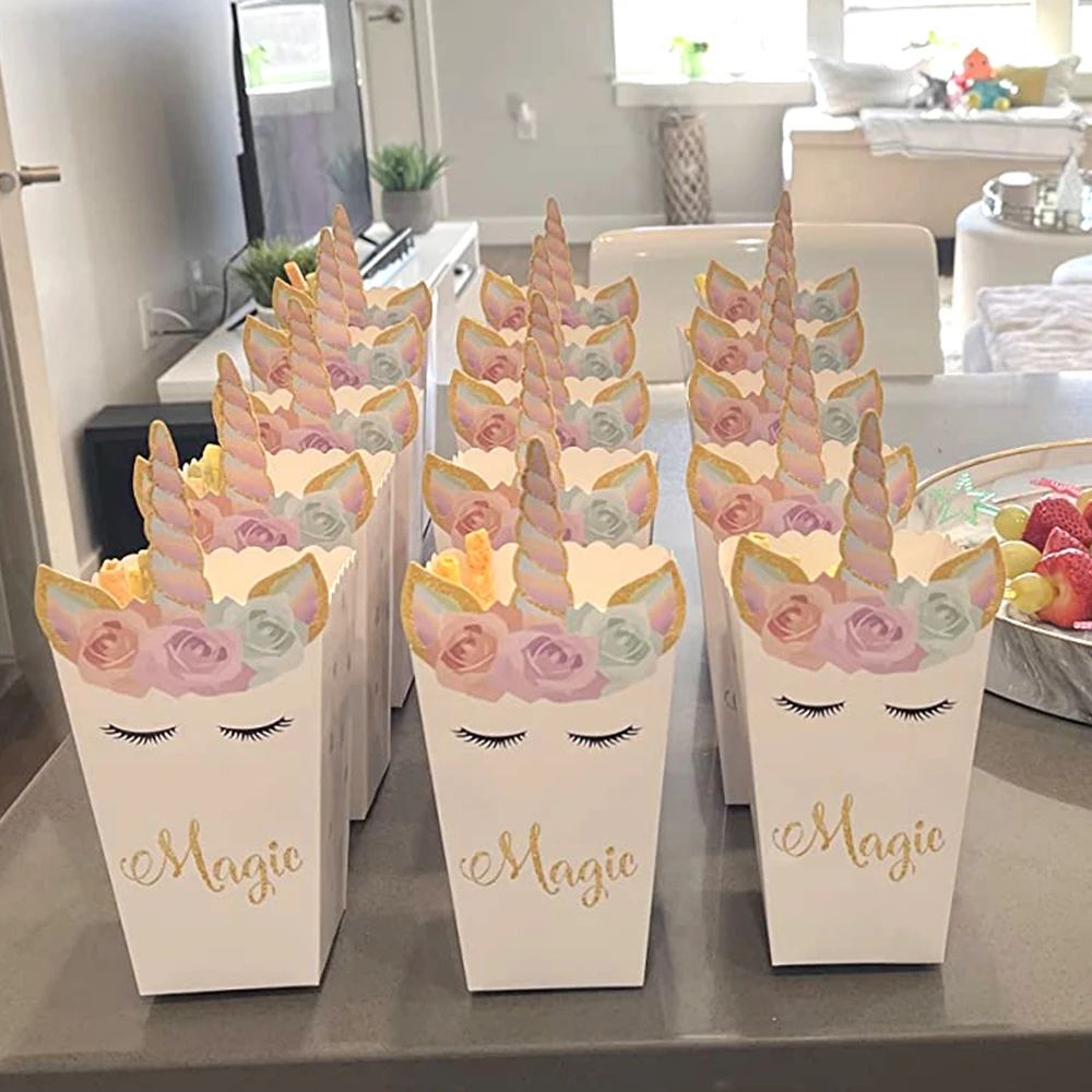 6/12pcs Unicorn Popcorn Box Un - Food Snacks For Baby Shower recensie en prijs