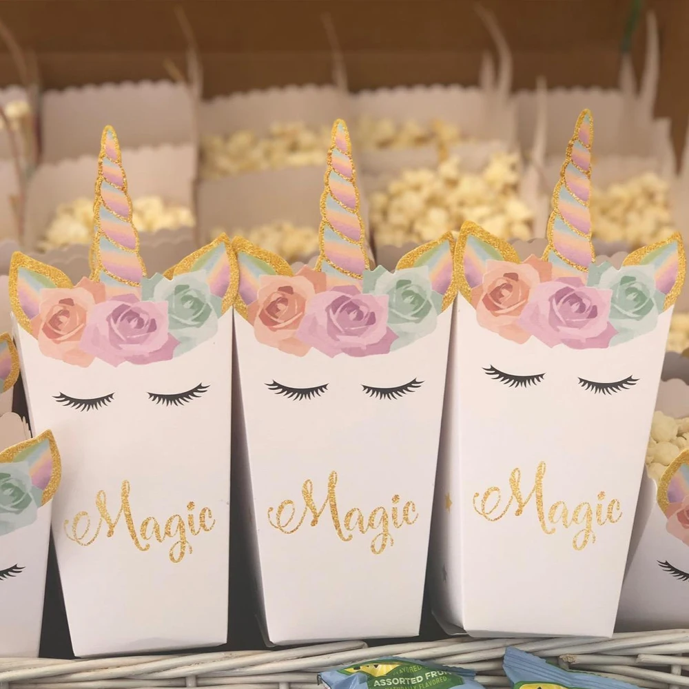 6/12pcs Unicorn Popcorn Box Un - Food Snacks For Baby Shower recensie en prijs