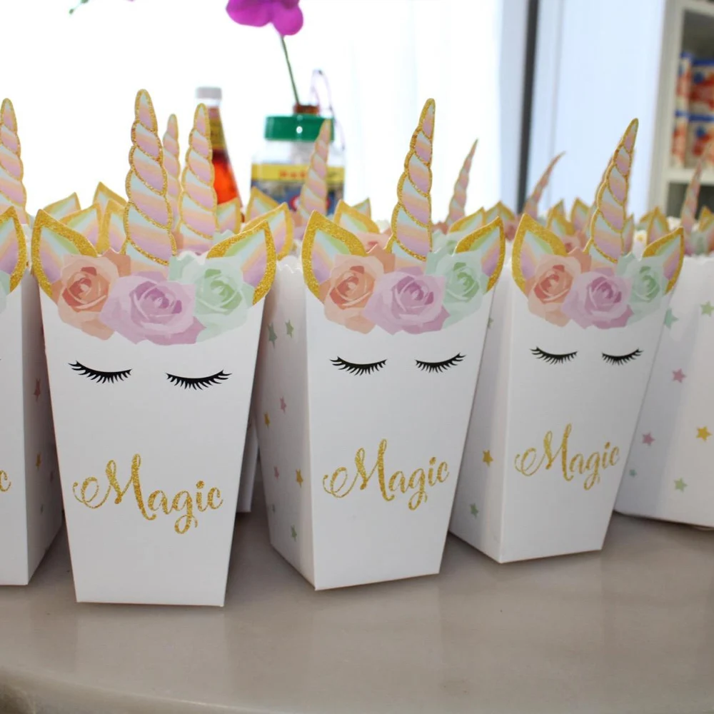6/12pcs Unicorn Popcorn Box Un - Food Snacks For Baby Shower recensie en prijs