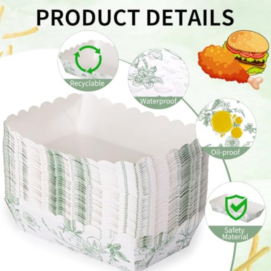 60 Pcs Paper Food Trays, Dispo - Food Snacks For Baby Shower recensie en prijs