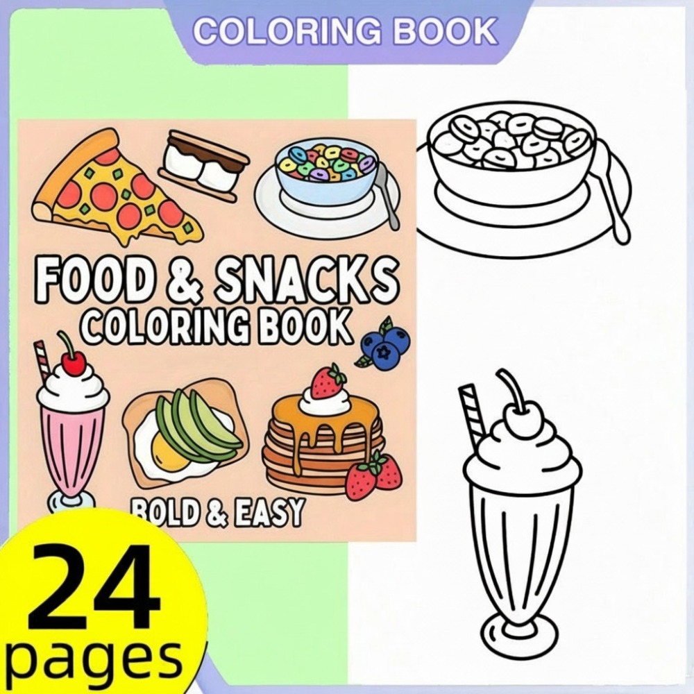 Food and Snacks Coloring Book  - Food Snacks Coloring Book recensie en prijs
