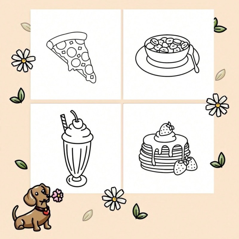Food and Snacks Coloring Book  - Food Snacks Coloring Book recensie en prijs