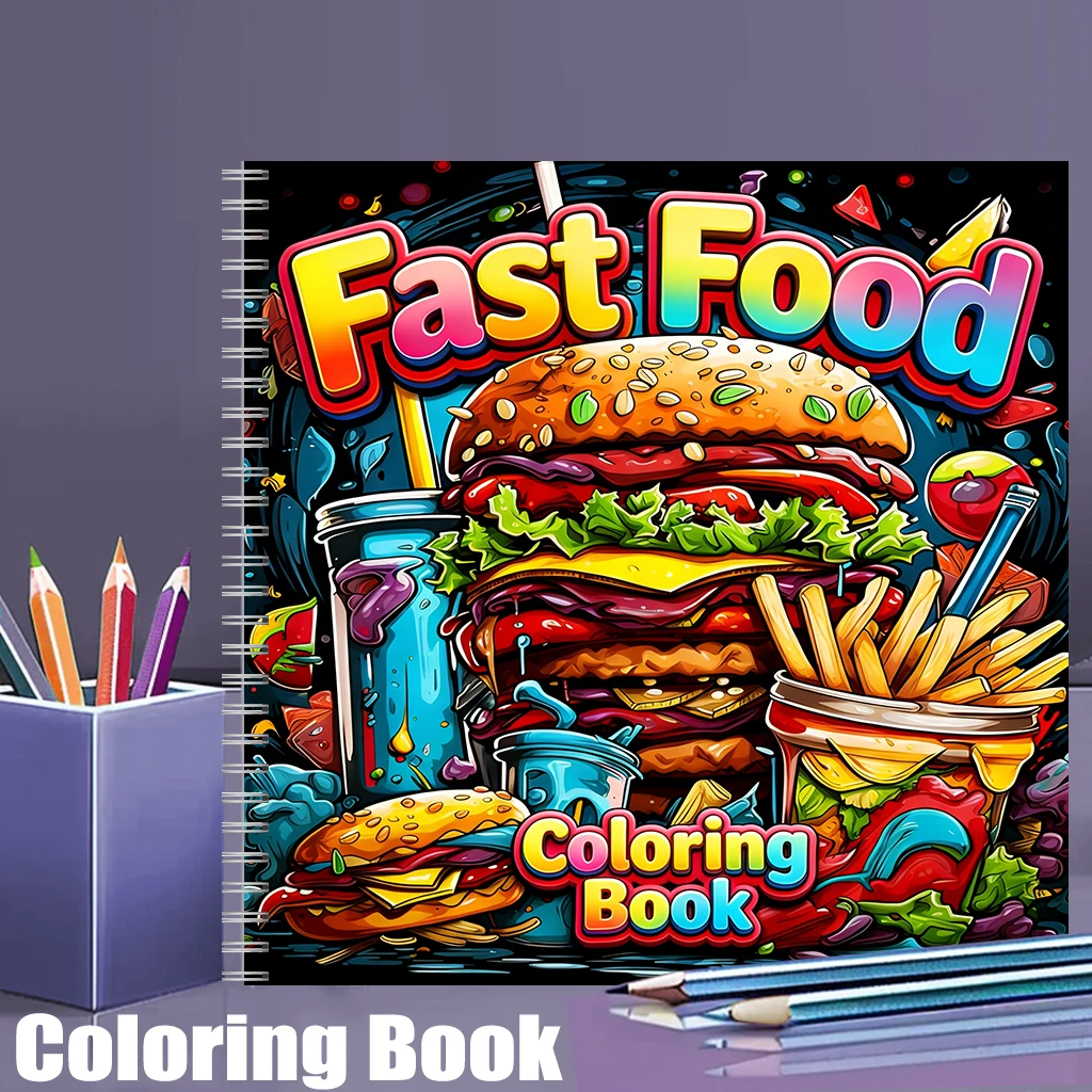 Fast Food Coloring Book for Ad - Food Snacks Coloring Book recensie en prijs