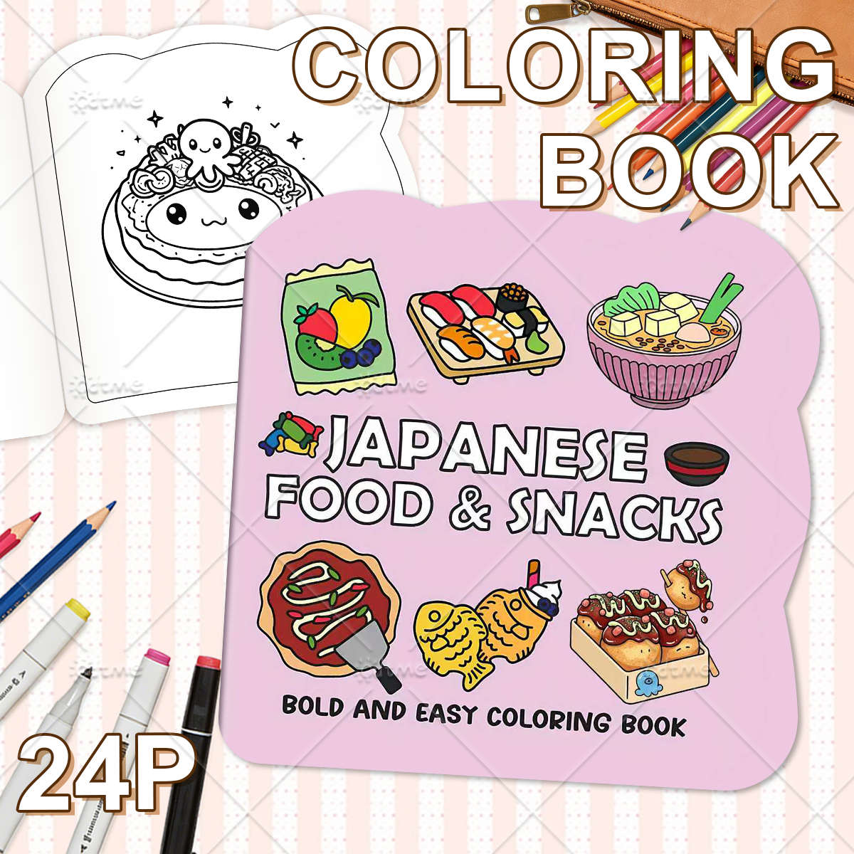 JAPANESE FOOD & SNACKS Irregul - Food Snacks Coloring Book recensie en prijs